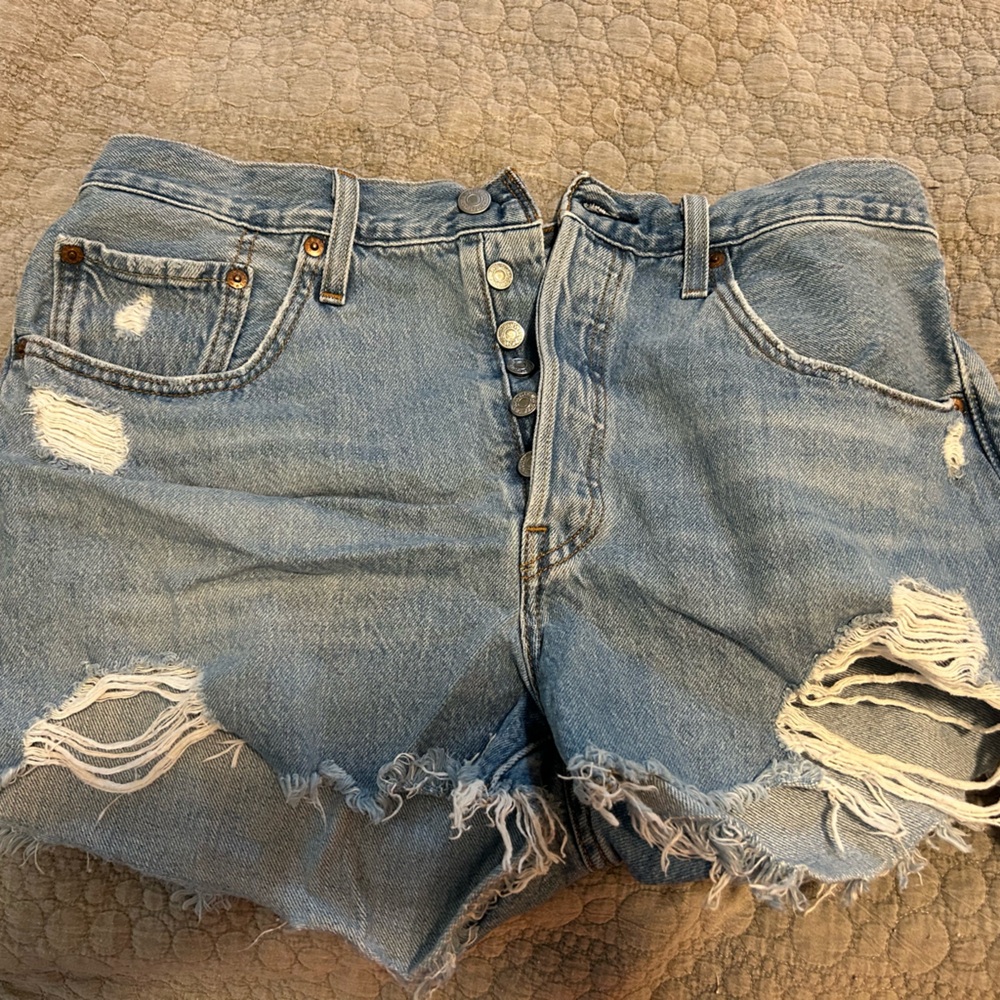 Levi blue jean shorts